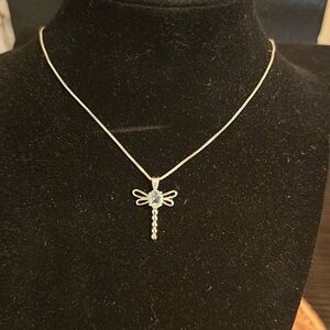 Dragonfly sterling silver necklace